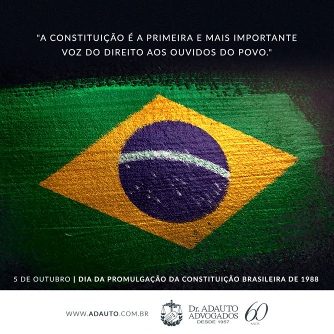Constituição da República Federativa do Brasil completa 32 anos!